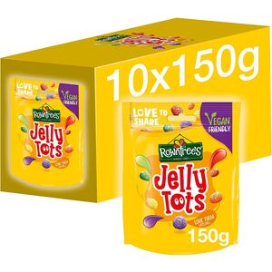 Nestle Rowntrees Jelly Tots Sweets Sharing Bags, Vegan Friendly, 10 x 150 g Nestle Rowntrees Jelly Tots Sweets Sharing Bags, Vegan Friendly, 10 x 150 g