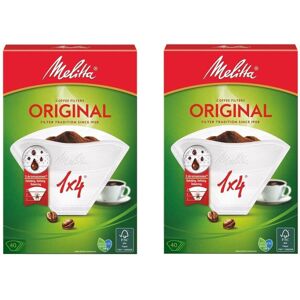 Melitta Original 1/4 Aromatic Coffee Filter Papers 40 per pack - Pack of 2 Melitta Original 1/4 Aromatic Coffee Filter Papers 40 per pack - Pack of 2
