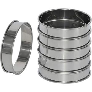 Exogio 6 Pack 4 Inch Double Rolled English Muffin Rings, Stainless Steel Crumpet Rings, Exogio 6 Pack 4 Inch Double Rolled English Muffin Rings, Stainless Steel Crumpet Rings,