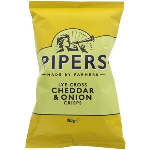 Pipers Crisps Lye Cross Cheddar & Onion -150g ( pack of 15 ) Pipers Crisps Lye Cross Cheddar & Onion -150g ( pack of 15 )