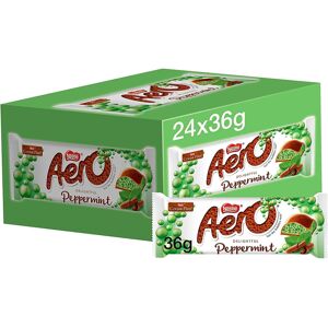 Nestle Aero Bubbly Peppermint Mint Chocolate Bars, 24 x 36 g Nestle Aero Bubbly Peppermint Mint Chocolate Bars, 24 x 36 g