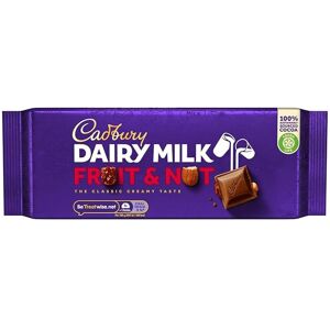 Cadbury Dairy Milk Fruit And Nut Chocolate Bar, 110g Cadbury Dairy Milk Fruit And Nut Chocolate Bar, 110g
