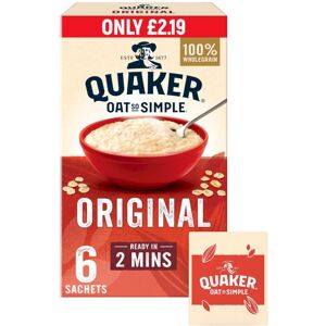 Quaker Oat So Simple Original Porridge Sachets 6 x 27g ( pack of 8) Quaker Oat So Simple Original Porridge Sachets 6 x 27g ( pack of 8)