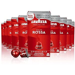 Lavazza, Qualit? Rossa, 100 Aluminium Coffee Capsules Compatible with Nespresso Lavazza, Qualit? Rossa, 100 Aluminium Coffee Capsules Compatible with Nespresso