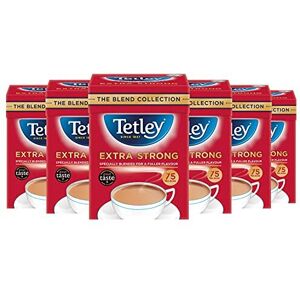 Tetley Extra Strong Tea, Black Tea, Pack of 6 Boxes, 450 Teabags Tetley Extra Strong Tea, Black Tea, Pack of 6 Boxes, 450 Teabags
