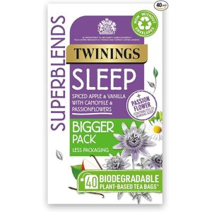 Twinings Superblends Sleep Tea Spiced Apple & Vanilla Herbal Tea Infusion with C Twinings Superblends Sleep Tea Spiced Apple & Vanilla Herbal Tea Infusion with C
