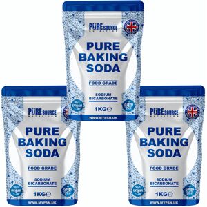 Pure Source Nutrition (1Kg X 3) Baking Soda Sodium Bicarbonate Food Grade Powder Pure Source Nutrition (1Kg X 3) Baking Soda Sodium Bicarbonate Food Grade Powder