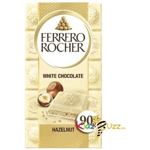 Ferrero Rocher White Chocolate & Hazelnut Bar, 90g ( Pack Of 6) Ferrero Rocher White Chocolate & Hazelnut Bar, 90g ( Pack Of 6)