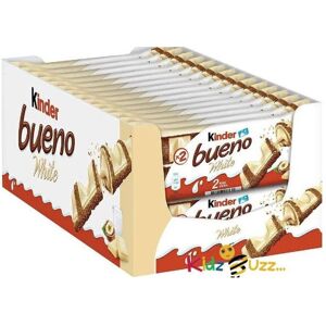Kinder Bueno White Chocolate Bars – Wafer with Milky Hazelnut Filling, 40 g, Pac Kinder Bueno White Chocolate Bars – Wafer with Milky Hazelnut Filling, 40 g, Pac