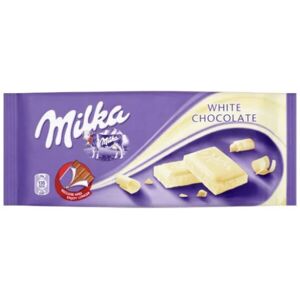 KidzBuzz Milka White Chocolate Bar, 100g (Pack of 5) KidzBuzz Milka White Chocolate Bar, 100g (Pack of 5)