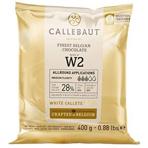 Callebaut N? W2 Finest 28% Belgian White Chocolate Couverture (Callets), 400 g Callebaut N? W2 Finest 28% Belgian White Chocolate Couverture (Callets), 400 g