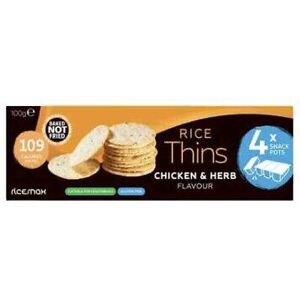 KidzBuzz (Pack of 12) Ricesnax Chicken & Herb Flavour Rice Thins 100g KidzBuzz (Pack of 12) Ricesnax Chicken & Herb Flavour Rice Thins 100g