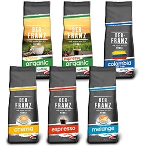 Der-Franz Coffee Pack, whole bean, 6 x 500 g (1 x Crema, 1 x Espresso, 1 x Melan Der-Franz Coffee Pack, whole bean, 6 x 500 g (1 x Crema, 1 x Espresso, 1 x Melan