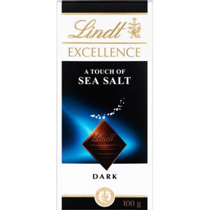 LINDT Excellence Dark Sea Salt Bar 100g (Pack of 20) LINDT Excellence Dark Sea Salt Bar 100g (Pack of 20)