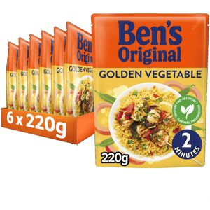 Ben's Original Golden Vegetable Microwave Rice, Bulk Multipack 6 x 220g pouches Ben's Original Golden Vegetable Microwave Rice, Bulk Multipack 6 x 220g pouches