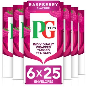 PG Tips Teabags Raspberry, Individually Wrapped Tea Bags, 25 Flavoured Fruit Tea Bags In PG Tips Teabags Raspberry, Individually Wrapped Tea Bags, 25 Flavoured Fruit Tea Bags In