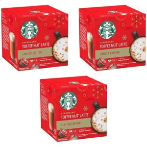 Starbucks Toffee Nut Latte by Nescafe Dolce Gusto Coffee Pods, Limited Edition (Pack Of 3 Starbucks Toffee Nut Latte by Nescafe Dolce Gusto Coffee Pods, Limited Edition (Pack Of 3