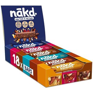 Nakd Fruit & Nut Bar Variety Pack - Vegan - Healthy Snack - Gluten Free - 35g x Nakd Fruit & Nut Bar Variety Pack - Vegan - Healthy Snack - Gluten Free - 35g x