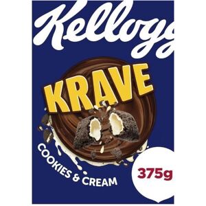 (Pack Of 24) Kelloggs Krave Cookies & Cream Cereal 375g (Pack Of 24) Kelloggs Krave Cookies & Cream Cereal 375g