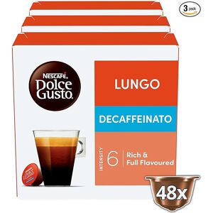 Nescafe NESCAFÉ Dolce Gusto Lungo Decaf Coffee Pods - total of 48 Coffee Capsules - Deca Nescafe NESCAFÉ Dolce Gusto Lungo Decaf Coffee Pods - total of 48 Coffee Capsules - Deca