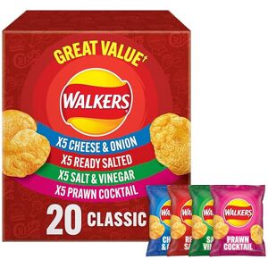 Walkers Classic Variety Multipack Crisps Box 20x25g Walkers Classic Variety Multipack Crisps Box 20x25g