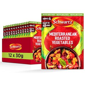Schwartz Mediterranean Roasted Vegetables Recipe Mix 30 G , Serves 4 , Pack of 12 , Adds Schwartz Mediterranean Roasted Vegetables Recipe Mix 30 G , Serves 4 , Pack of 12 , Adds