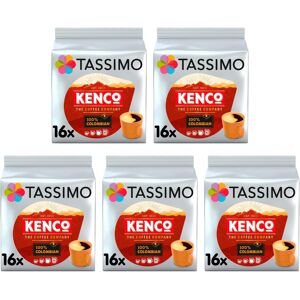 Tassimo Kenco Colombian Coffee Pods X16 Pack of 5, Total 80 Drinks Tassimo Kenco Colombian Coffee Pods X16 Pack of 5, Total 80 Drinks