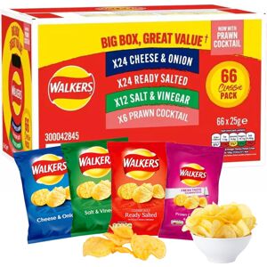 Walkers Crisps Snack Variety Box, 66 Pack Walkers Crisps Snack Variety Box, 66 Pack