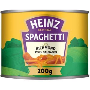 KidzBuzz Heinz Spaghetti In a Rich Tomato Sauce Richmond Pork Sausages 200g KidzBuzz Heinz Spaghetti In a Rich Tomato Sauce Richmond Pork Sausages 200g