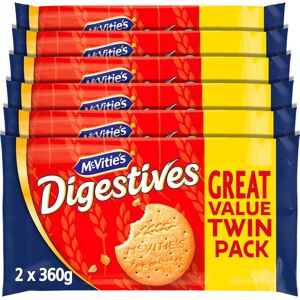 McVities McVitie's Digestives The Original Biscuits, Twin Pack, 2 x 360 g (6 Pack) McVities McVitie's Digestives The Original Biscuits, Twin Pack, 2 x 360 g (6 Pack)