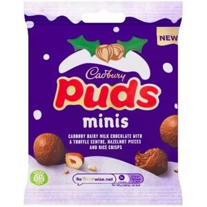 (Pack Of 4) Cadbury Dairy Milk Chocolate Mini Puds Bag 73g (Pack Of 4) Cadbury Dairy Milk Chocolate Mini Puds Bag 73g