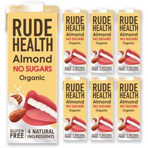 (Rude Health 6 x 1 Litre Organic No Sugars Almond Dairy-Alt Milk, 100% Natural O (Rude Health 6 x 1 Litre Organic No Sugars Almond Dairy-Alt Milk, 100% Natural O