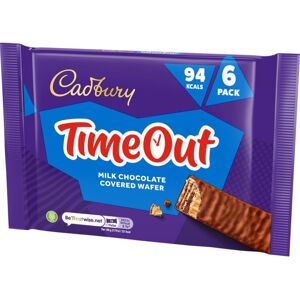(Pack Of 4) Cadbury Timeout Wafer Chocolate Biscuit x6 108g (Pack Of 4) Cadbury Timeout Wafer Chocolate Biscuit x6 108g