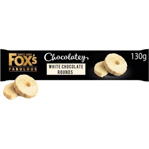 (Pack Of 6) Fox's Biscuits Chocolatey White Rounds 130g (Pack Of 6) Fox's Biscuits Chocolatey White Rounds 130g