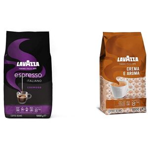 Lavazza Espresso Cremoso, 100% Arabica Medium Roast Coffee Beans, 1 kg Pack & Cr Lavazza Espresso Cremoso, 100% Arabica Medium Roast Coffee Beans, 1 kg Pack & Cr