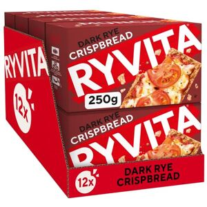 Ryvita Dark Rye Crispbread, Low Fat, Healthy Snack, High in Fibre, 12 PACKS of 2 Ryvita Dark Rye Crispbread, Low Fat, Healthy Snack, High in Fibre, 12 PACKS of 2