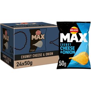 Walkers Max Cheese & Onion Crisps, 50 g, Pack of 24 Walkers Max Cheese & Onion Crisps, 50 g, Pack of 24