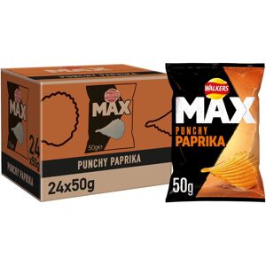 Walkers Max Paprika Crisps, 50 g, Pack of 24 Walkers Max Paprika Crisps, 50 g, Pack of 24