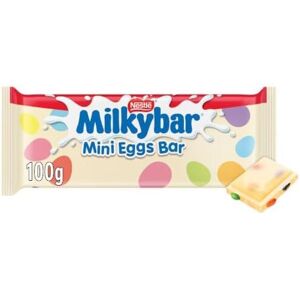 (Pack Of 2) Milkybar Mini Eggs Easter White Chocolate Bar 100g (Pack Of 2) Milkybar Mini Eggs Easter White Chocolate Bar 100g