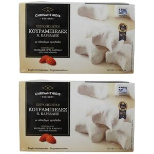 Chrisanthidis-S.A. Chrisanthidis Delights Traditional Greek Shortbread Kourabie with Almonds, 430 g Chrisanthidis-S.A. Chrisanthidis Delights Traditional Greek Shortbread Kourabie with Almonds, 430 g