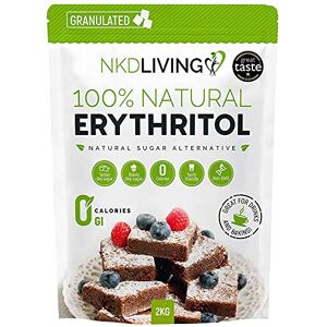 NKD Living 100% Natural Erythritol 2 Kg (4.4 lb) Granulated Zero Calorie Sugar Replacement NKD Living 100% Natural Erythritol 2 Kg (4.4 lb) Granulated Zero Calorie Sugar Replacement