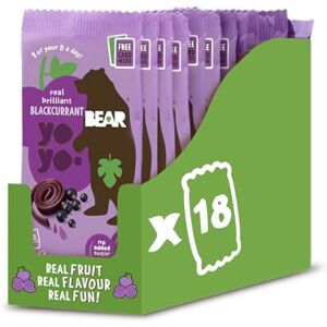 BEAR Blackcurrant Yoyos - Dried Fruit Rolls - Healthy - Vegan - 20g (18 packs) BEAR Blackcurrant Yoyos - Dried Fruit Rolls - Healthy - Vegan - 20g (18 packs)