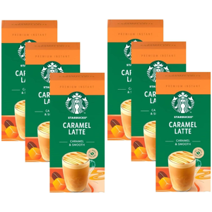Starbucks Caramel Latte Premium Instant Coffee, 5 Sachets, (Pack of 6, Total 30 Starbucks Caramel Latte Premium Instant Coffee, 5 Sachets, (Pack of 6, Total 30