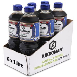 Kikkoman Tamari Gluten free Soy Sauce, 1 Litre, (Pack of 6), Naturally Brewed Kikkoman Tamari Gluten free Soy Sauce, 1 Litre, (Pack of 6), Naturally Brewed
