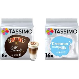 Tassimo Baileys Latte Macchiato Coffee Pods (Pack of 5, Total 80 Coffee Capsules Tassimo Baileys Latte Macchiato Coffee Pods (Pack of 5, Total 80 Coffee Capsules