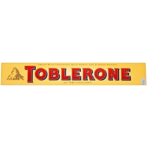 Toblerone Milk Chocolate Bar, Swiss Chocolate with Honey and Almond Nougat, 200 Toblerone Milk Chocolate Bar, Swiss Chocolate with Honey and Almond Nougat, 200