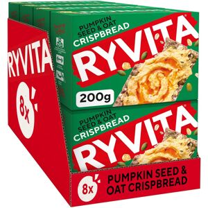 Ryvita Deli Pumpkin Seed and Oat Crispbread, 200 g, Pack of 8 Ryvita Deli Pumpkin Seed and Oat Crispbread, 200 g, Pack of 8