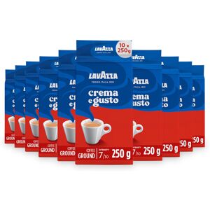 Lavazza Crema e Gusto Classico Ground Coffee, Dark Roast, 250g Each, 10-Pack - I Lavazza Crema e Gusto Classico Ground Coffee, Dark Roast, 250g Each, 10-Pack - I