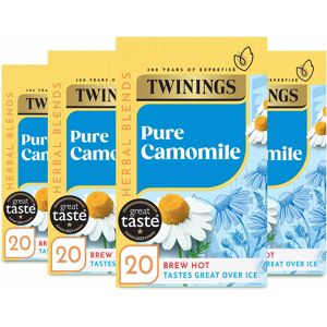 Twinings Pure Camomile Flavoured Tea - 80 BiodegradableTea Bags (Multipack of 4 Twinings Pure Camomile Flavoured Tea - 80 BiodegradableTea Bags (Multipack of 4