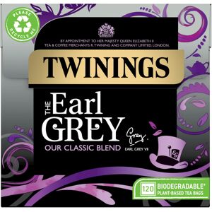 Twinings Earl Grey Full & Fragrant Earl Grey Tea Bags, Large Pack, 120 Biodegrad Twinings Earl Grey Full & Fragrant Earl Grey Tea Bags, Large Pack, 120 Biodegrad